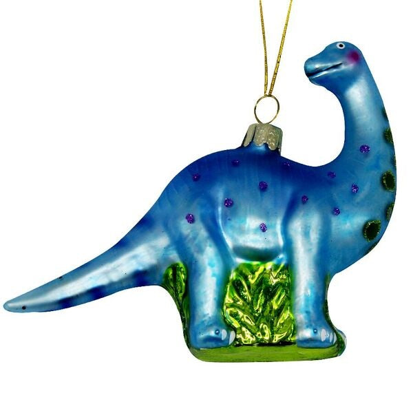 Bright Colored Glass Dinosaur Ornaments