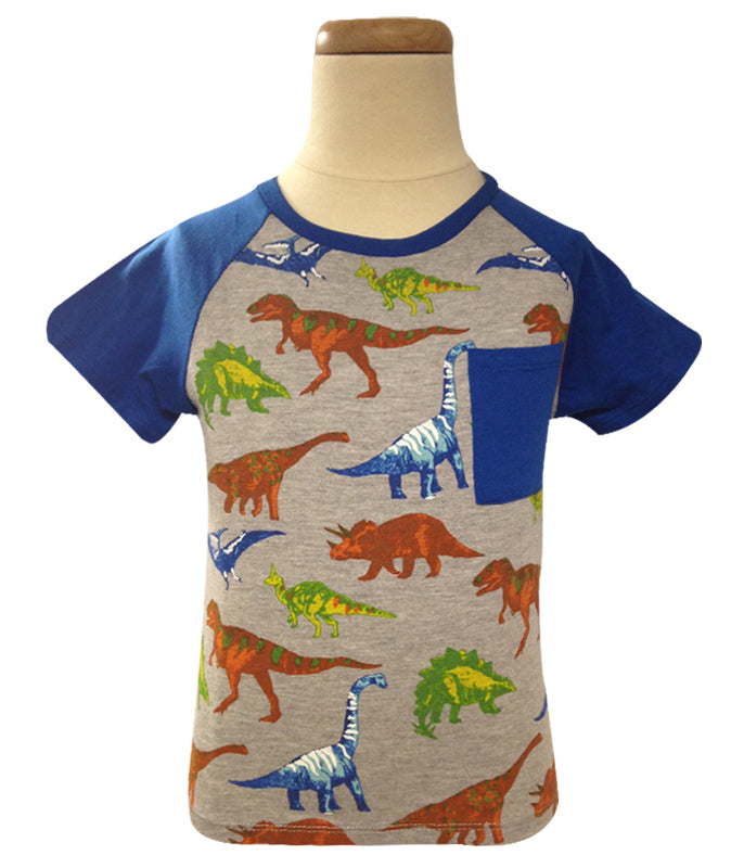 Boys Dinosaurs Pocket Tee