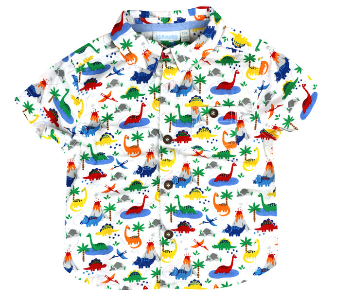 Boys Woven Dino Shirt