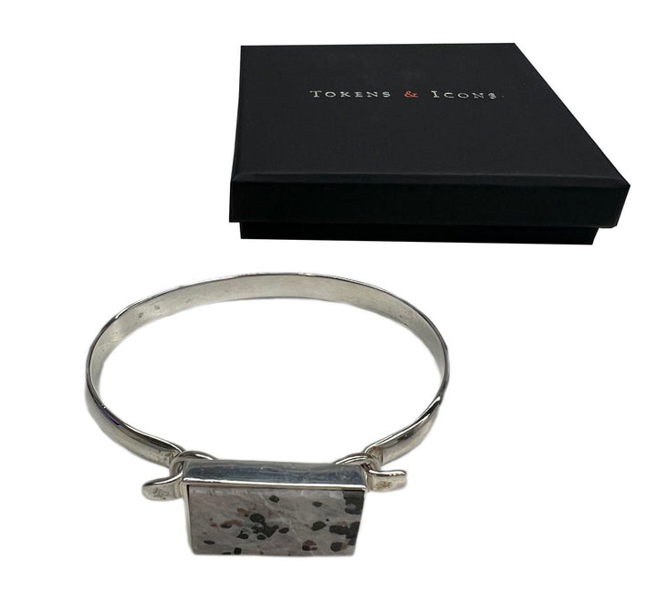 Sterling Hill Fluorescent Mineral Bangle Bracelet