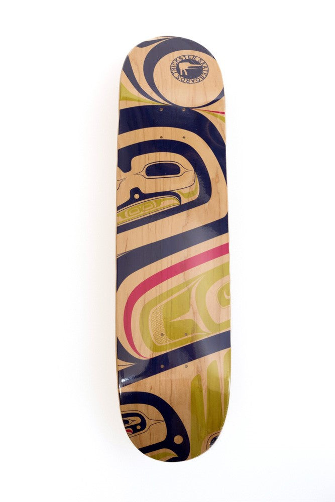 Native American Box Design Skateboard - Bright