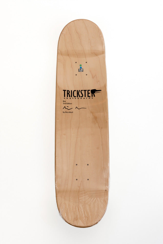 Native American Box Design Skateboard - Bright back