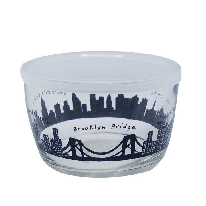 NYC Skyline Glass Storage Bowl
