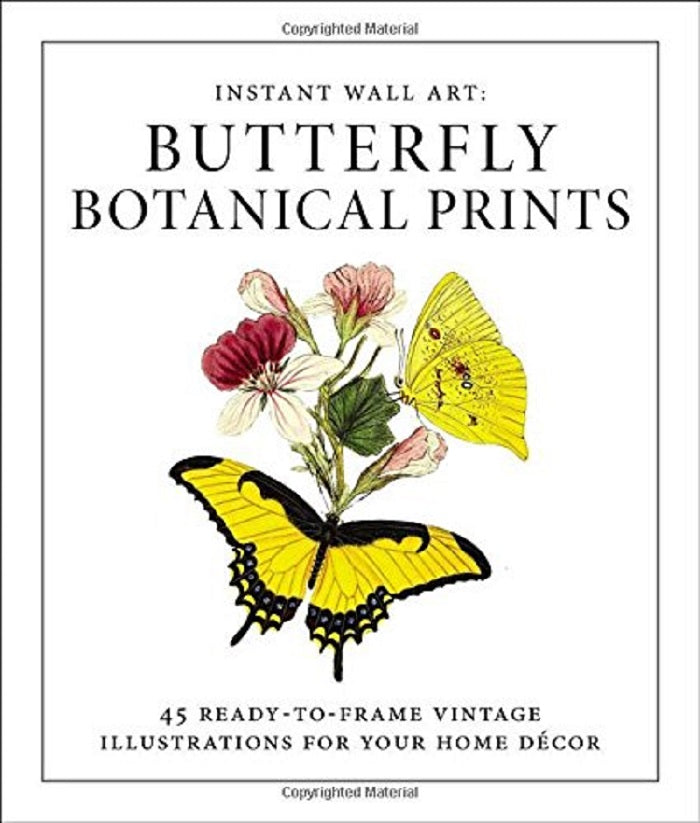 Instant Wall Art: Butterfly Botanical Prints