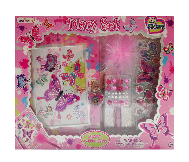 Butterfly Locking Diary Set