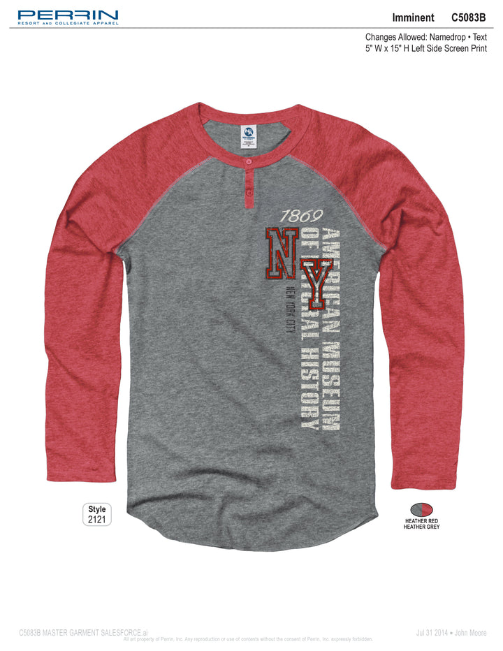 Men's Two Button AMNH Henley