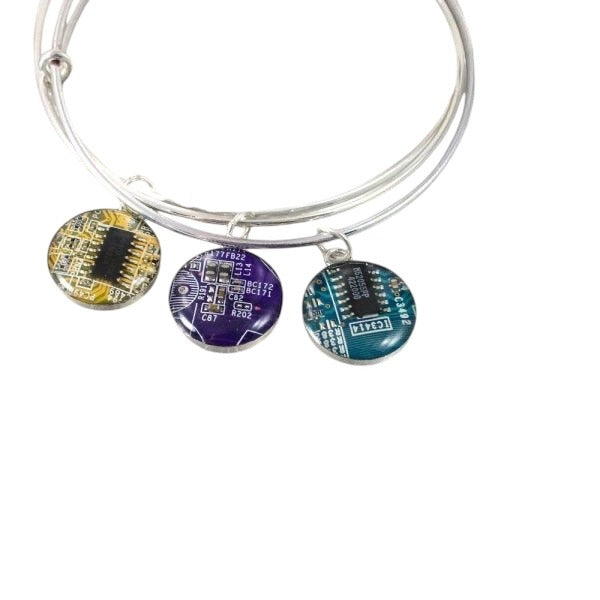 Mini Circuit Board Bangle Bracelet