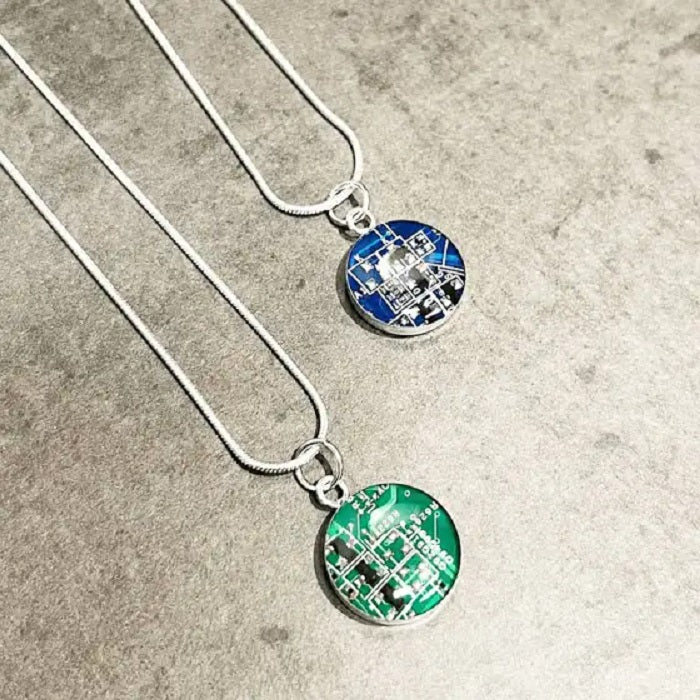 Mini Circuit Board Necklace - Asst Colors