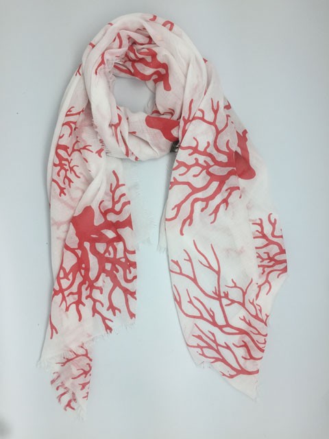 Coral Design Scarf