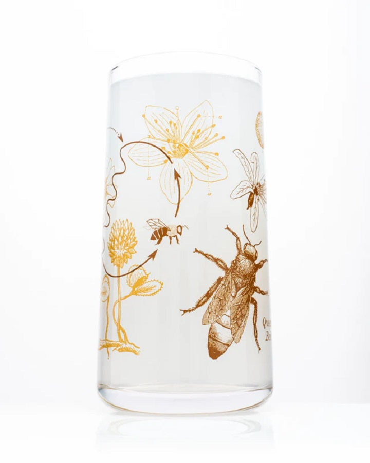 Honey Bees Drinking Glass 2