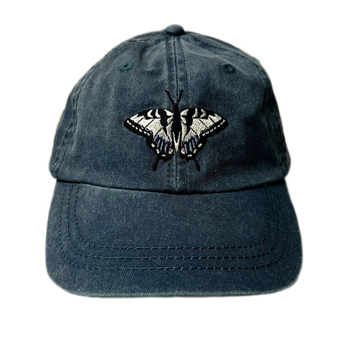 Adult AMNH Embroidered Denim Butterfly Cap