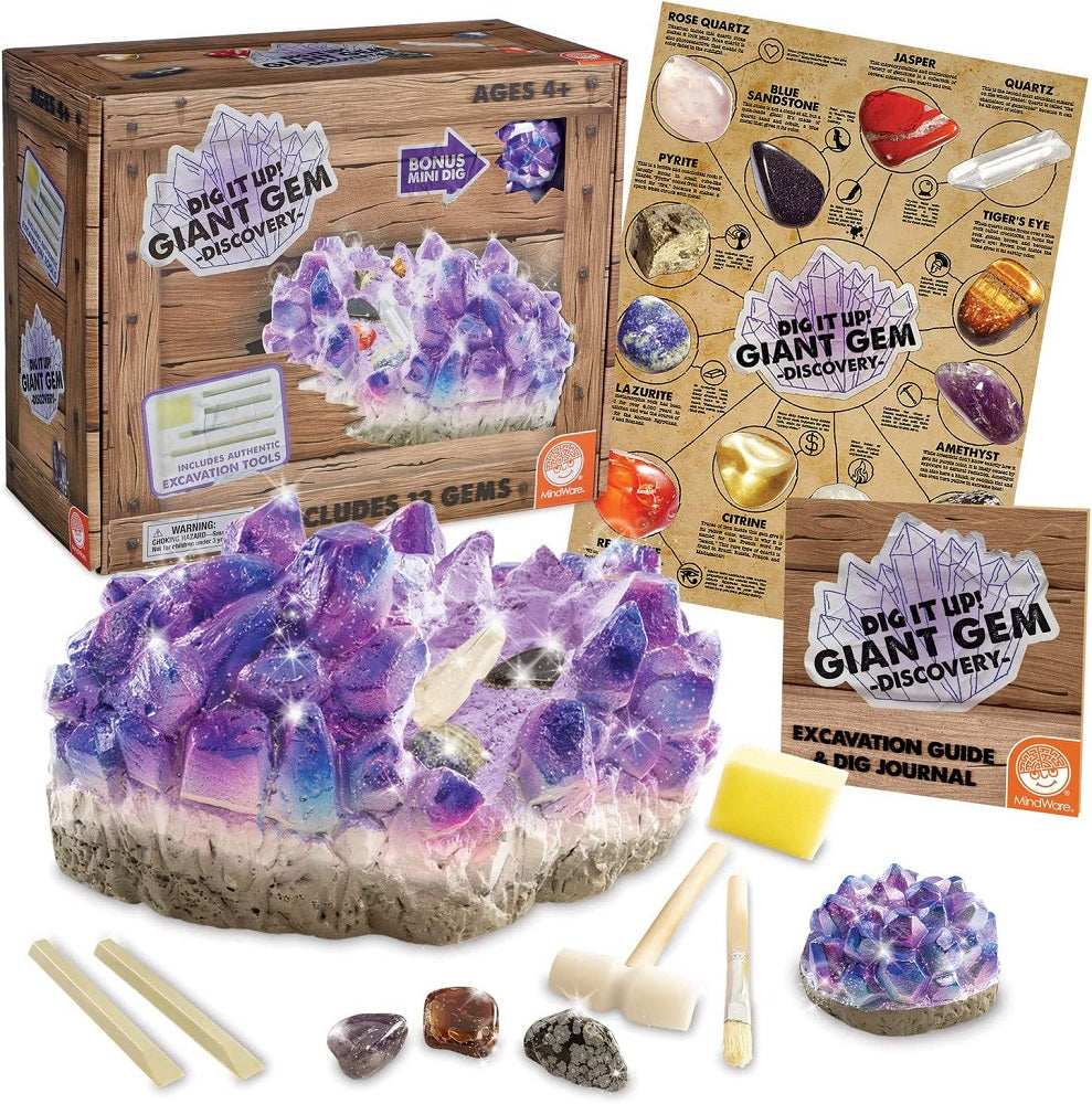 Dig It Up! Giant Gem Discovery Kit contents