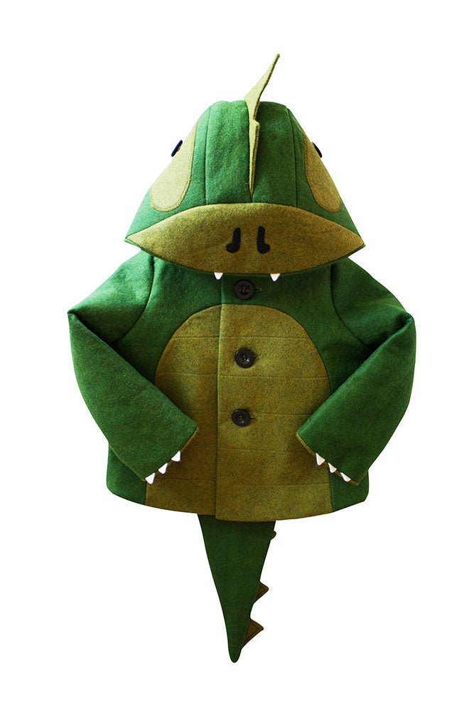 Cheeky Green Dinosaur Kids Coat