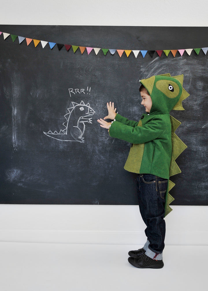 Cheeky Green Dinosaur Kids Coat