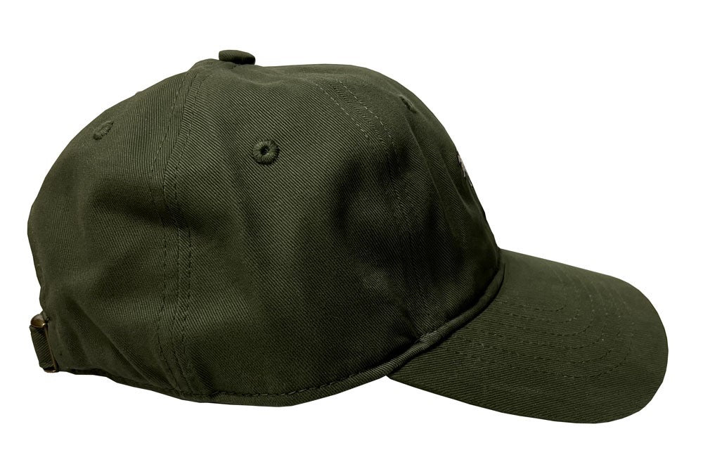 Olive Embroidered T.Rex Cotton Cap Side View
