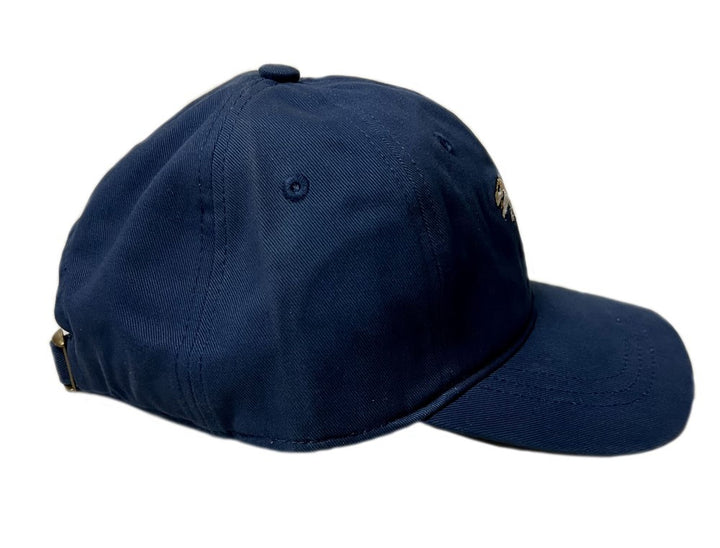 Navy Cotton Embroidered T.Rex Cap Side View