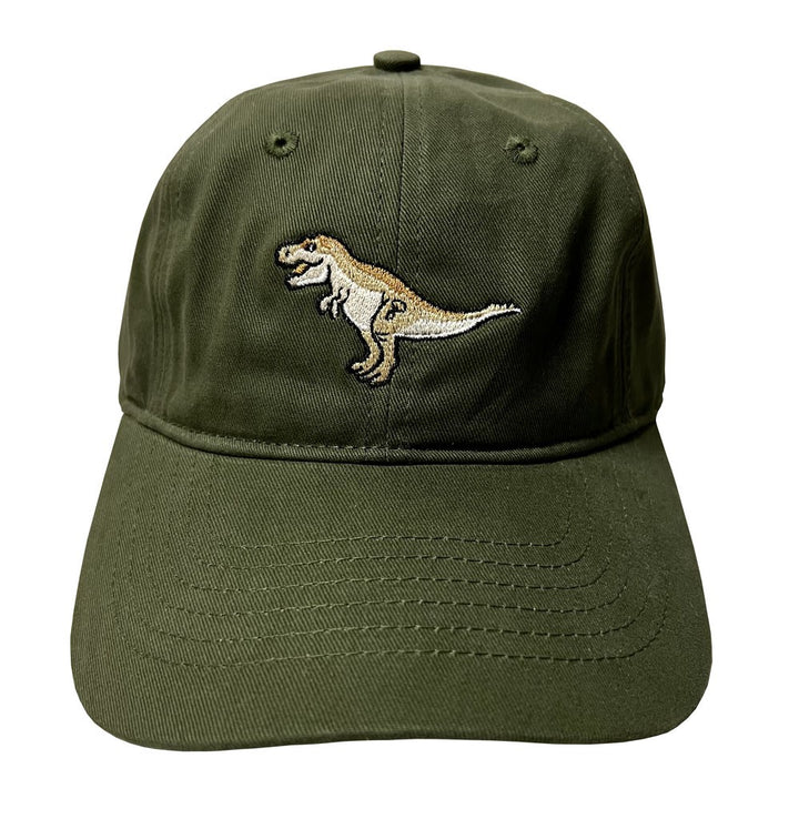 Olive Embroidered T.Rex Cotton Cap