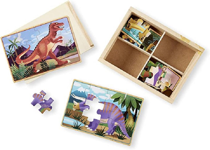 Wooden Dinosaur Jigsaw Puzzles in a Box