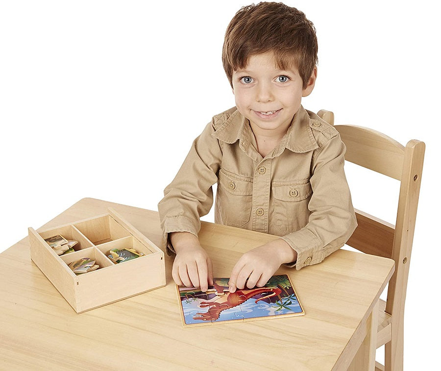 Wooden Dinosaur Jigsaw Puzzles in a Box
