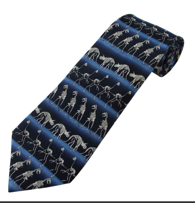 Dinosaur Skeletons Silk Tie