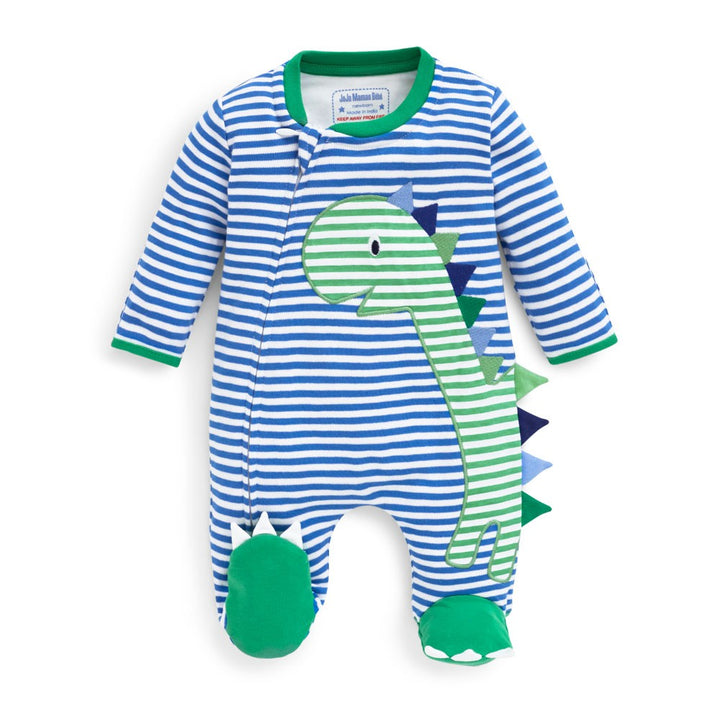 Infant Striped Dinosaur Footie