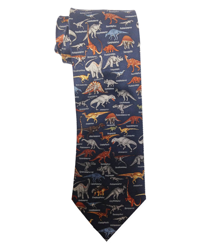 Dinosaur Silk Tie