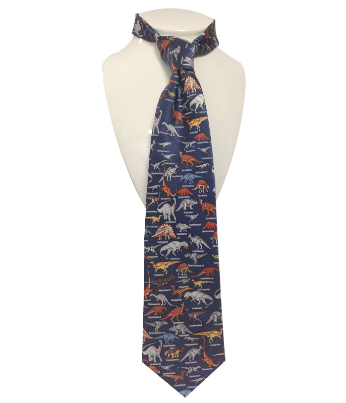Dinosaur Silk Tie