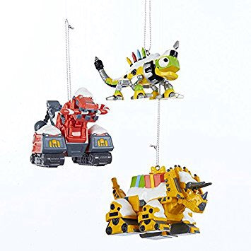Dinotrux Character Snow-Covered Ornaments