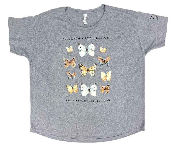 Adult Ladies Dolman Cut Butterflies Top