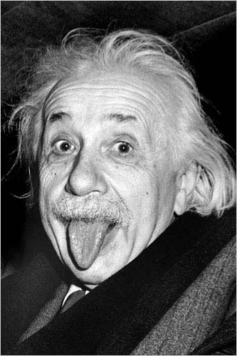 Einstein Funny Face Poster