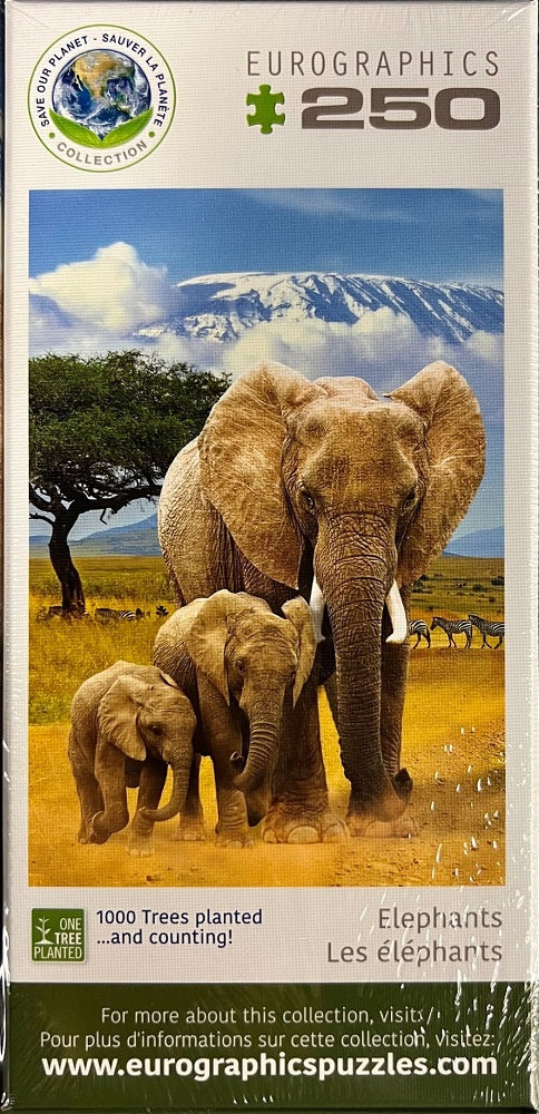 250 PC Elephants Puzzle  back