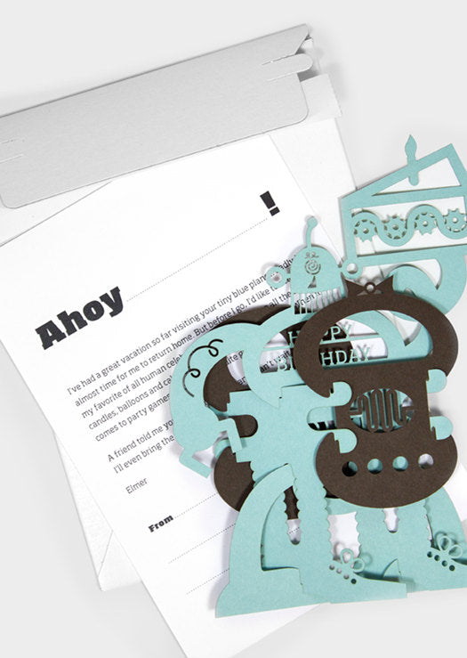 Elmer the 3-D Birthday Card