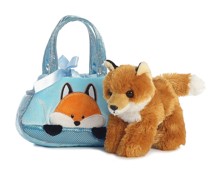 Peek-a-Boo Plush Fox and Carrier Purse