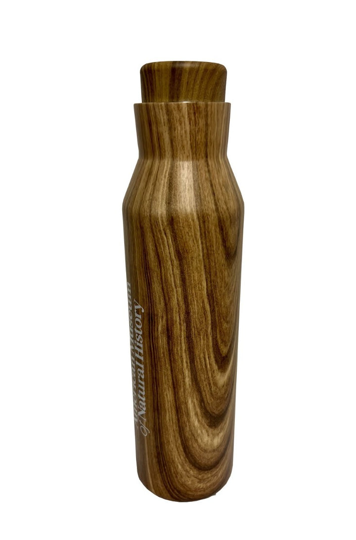 AMNH Faux Wood Insulated Bottle Side