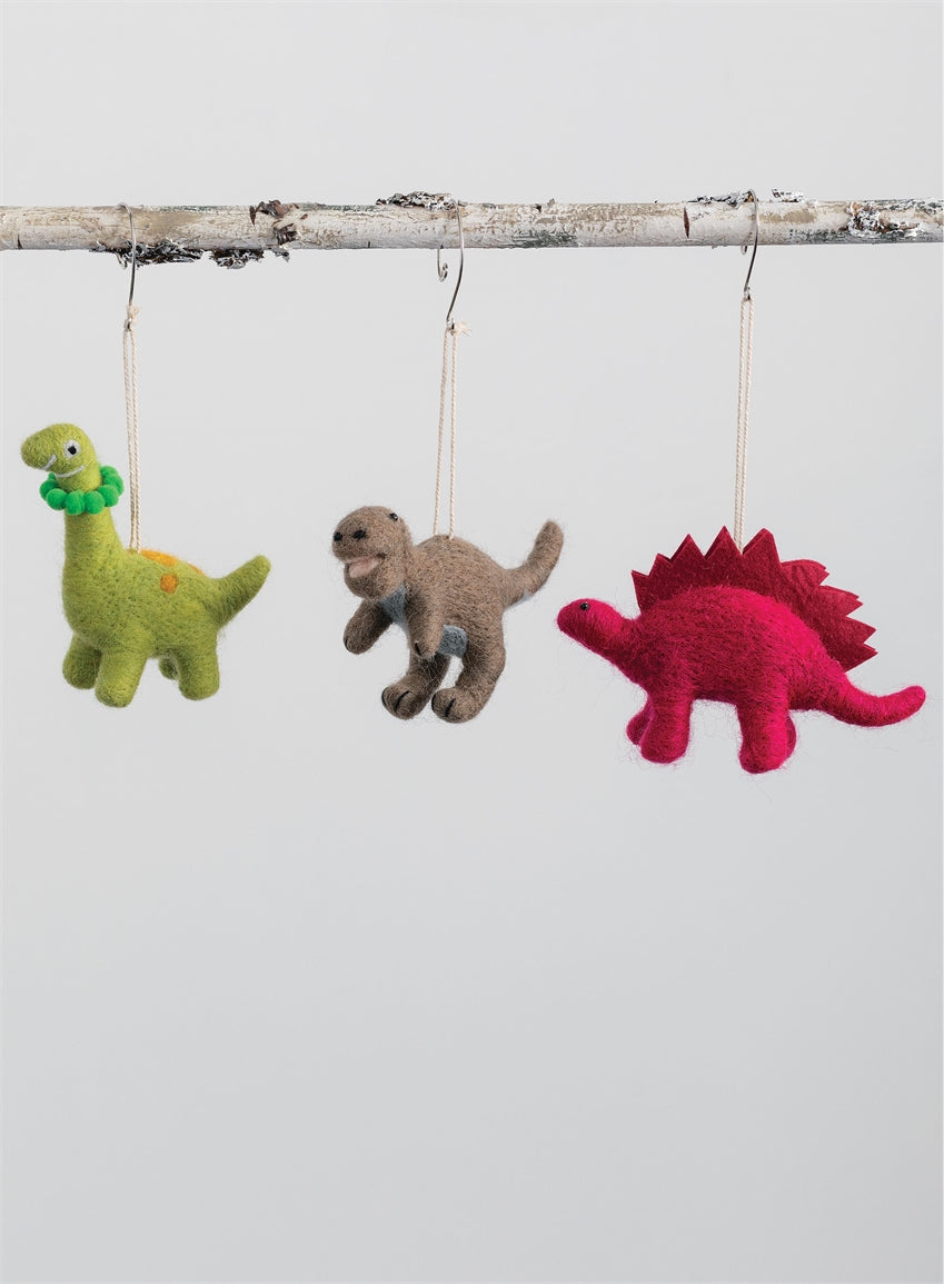 Assorted Felt Dinosaur Ornaments
