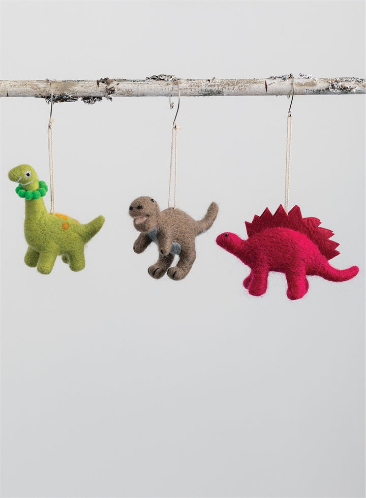 Assorted Felt Dinosaur Ornaments