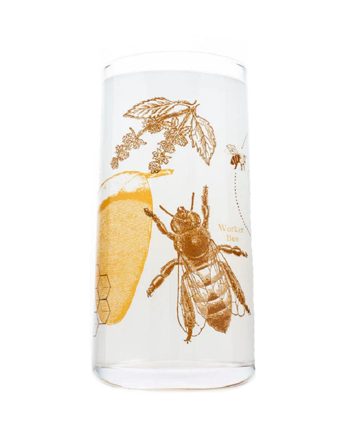 Honey Bees Drinking Glass