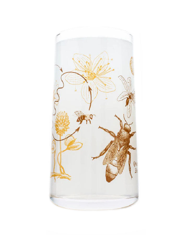 Honey Bees Drinking Glass