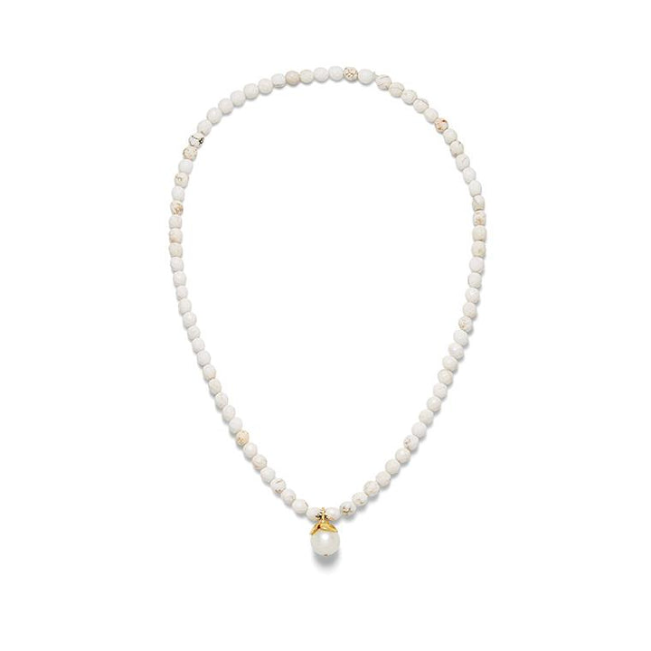Polished White Pearl Necklace