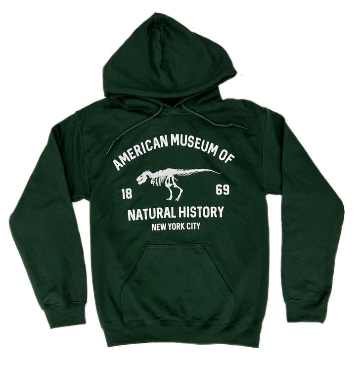 Adult Museum Logo Forest Green Fleece Hoodie
