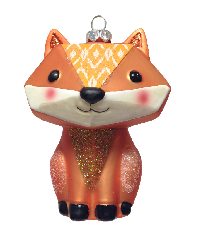 Fox Glass Ornament