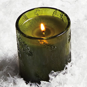 Frasier Fir Green Glass Aromatic Candle