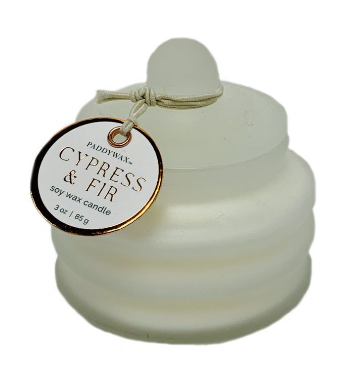 Cypress and Fir Candle in Frosted Glass Mini Pot