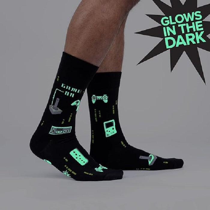 Game On Glow-In-The-Dark Crew Socks