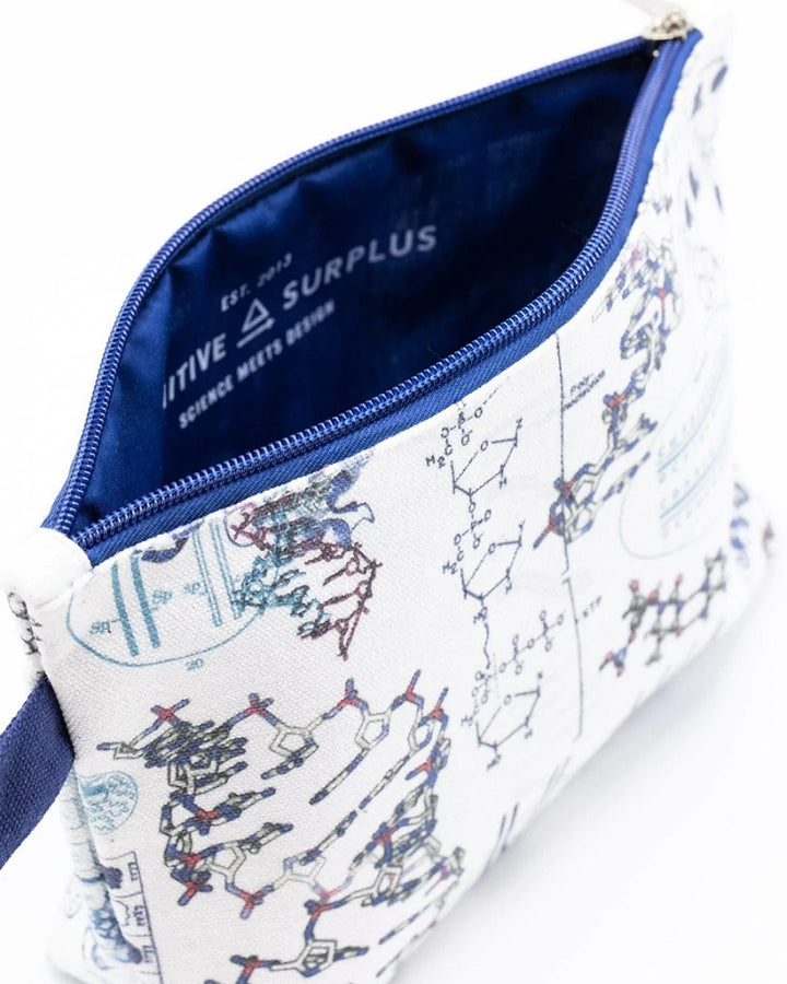 Genetics and DNA Recycled Cotton Pencil Bag Interior