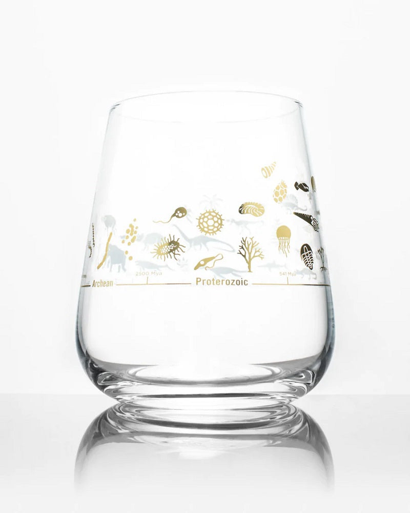 Geological Time Scale Wine Glass reverse