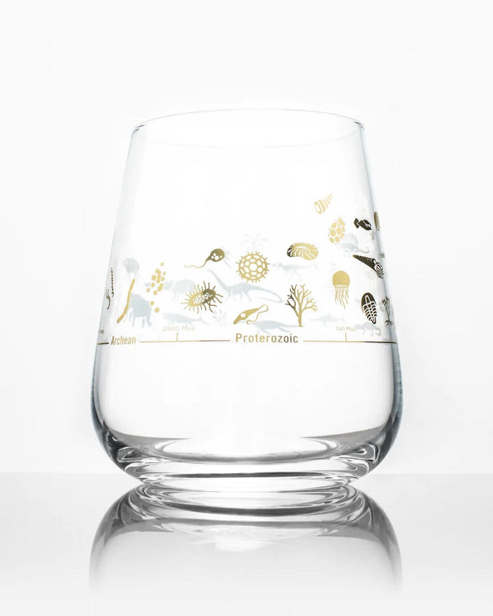 Geological Time Scale Wine Glass reverse