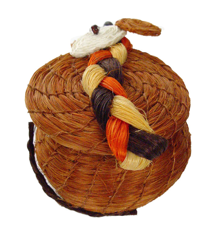 Handmade African Animal Lidded Baskets