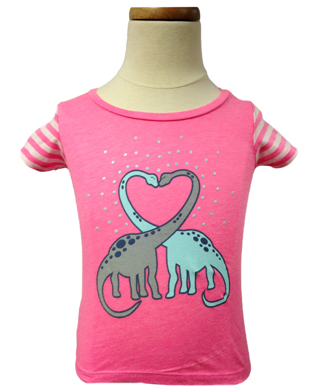 Girl's Dino-Love Embellished T-Shirt