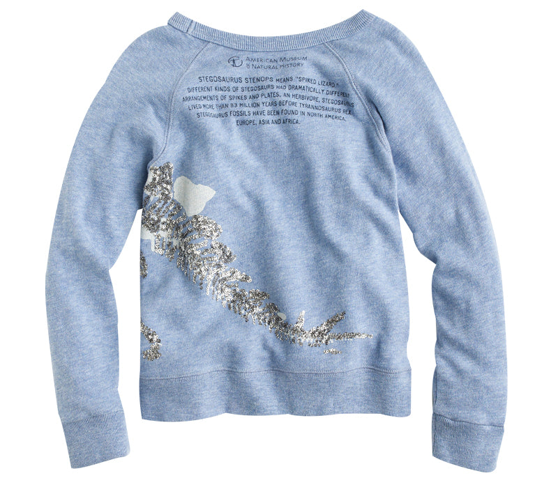 Sequin Stegosaurus Long Sleeve - J.Crew for the American Museum of Natural History